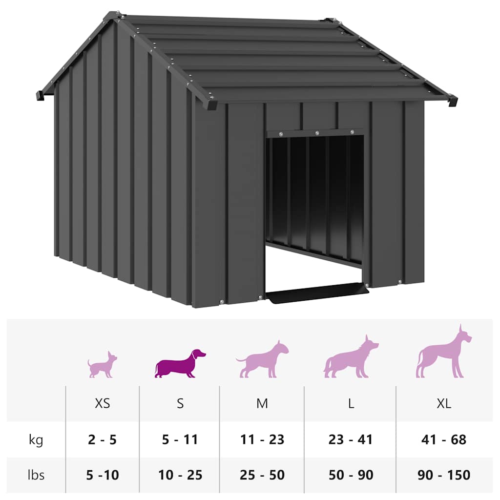 8721158571786_g_en_hd_7 vidaXL Dog House with Roof 83x130x85 cm Galvanised Steel - Image 8