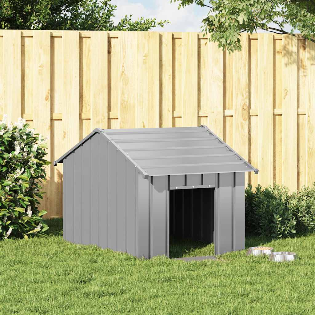 8721158571793_g_en_hd_1 vidaXL Dog House with Roof 83x130x85 cm Galvanised Steel - Image 2