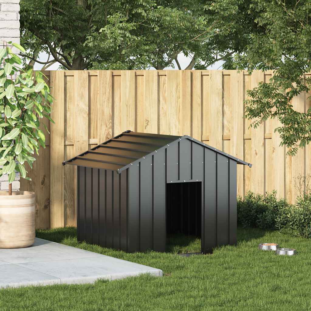 8721158571809_g_en_hd_1 vidaXL Dog House with Roof 131x101x102 cm Galvanised Steel - Image 2