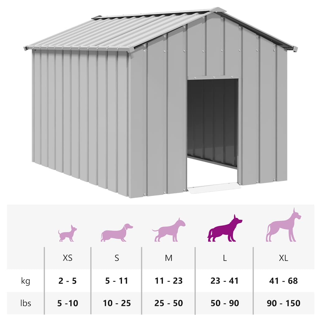 8721158571830_g_en_hd_7 vidaXL Dog House with Roof 113x153x101 cm Galvanised Steel - Image 8