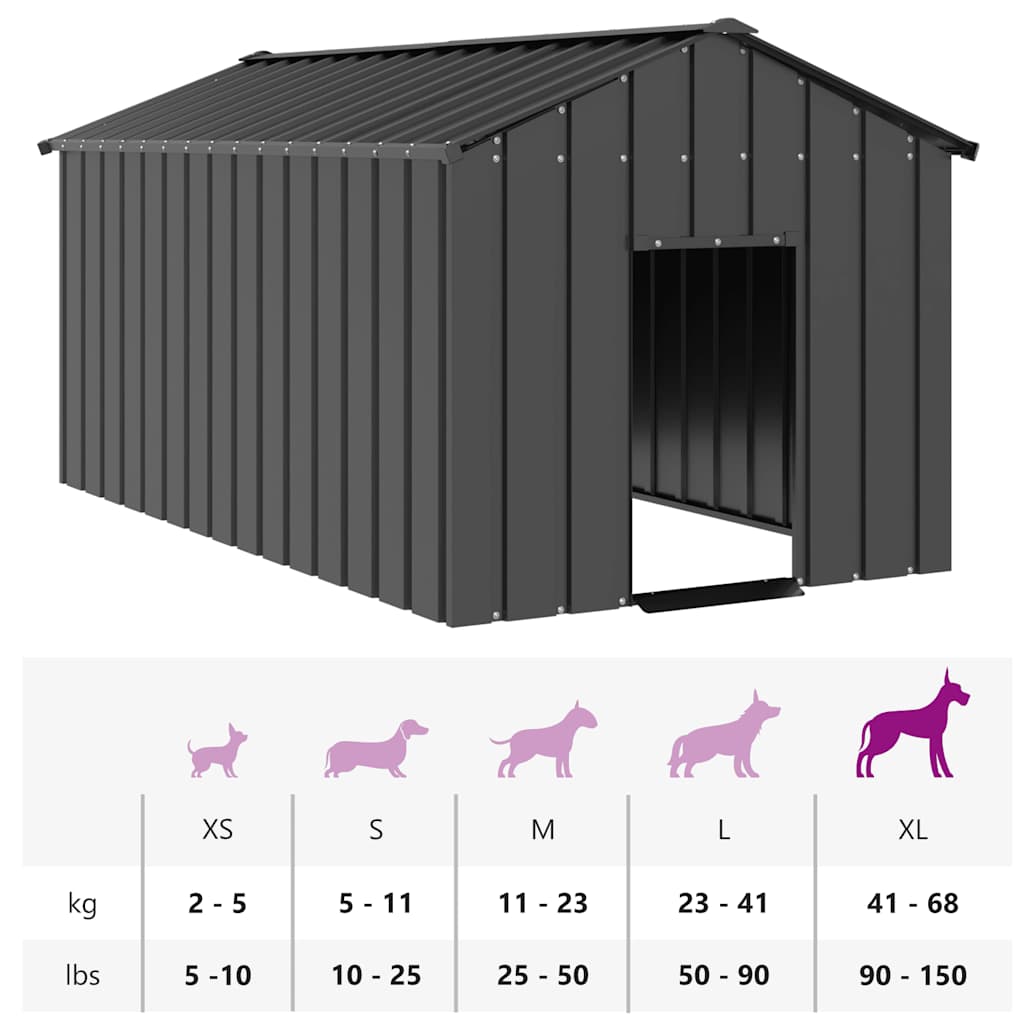 8721158571847_g_en_hd_7 vidaXL Dog House with Roof 114x202x101 cm Galvanised Steel - Image 8