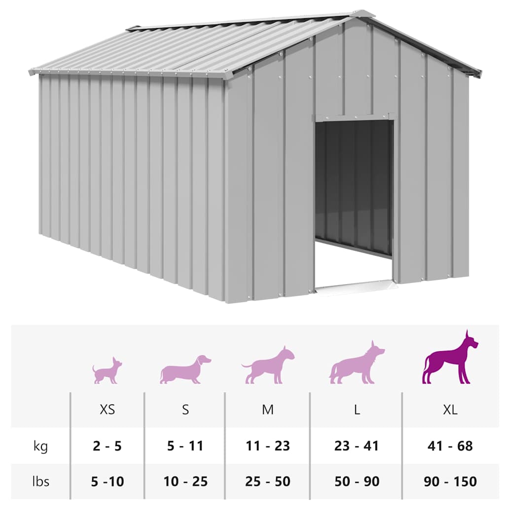 8721158571854_g_en_hd_7 vidaXL Dog House with Roof 114x202x101 cm Galvanised Steel - Image 8