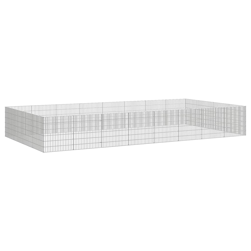 8721158573438_g_en_hd_1 vidaXL Free Range Animal Enclosure 24-Panel 54x60 cm Galvanised Iron - Image 3