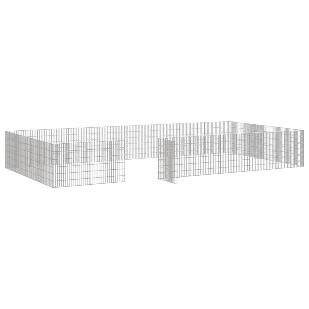 8721158573438_g_en_hd_4 vidaXL Free Range Animal Enclosure 24-Panel 54x60 cm Galvanised Iron - Image 6