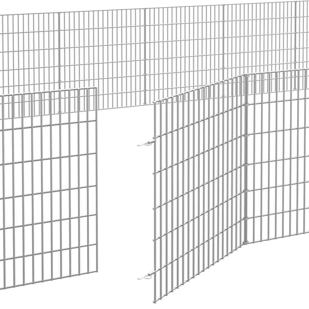 8721158573445_g_en_hd_5 vidaXL Free Range Animal Enclosure 48-Panel 54x60 cm Galvanised Iron - Image 7