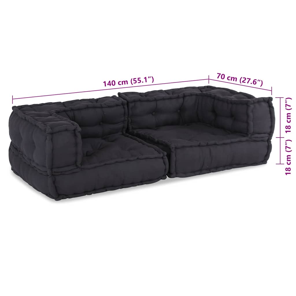 8721158600769_g_en_hd_8 vidaXL Modular Pouffe Anthracite 140x70x36 Fabric - Image 9