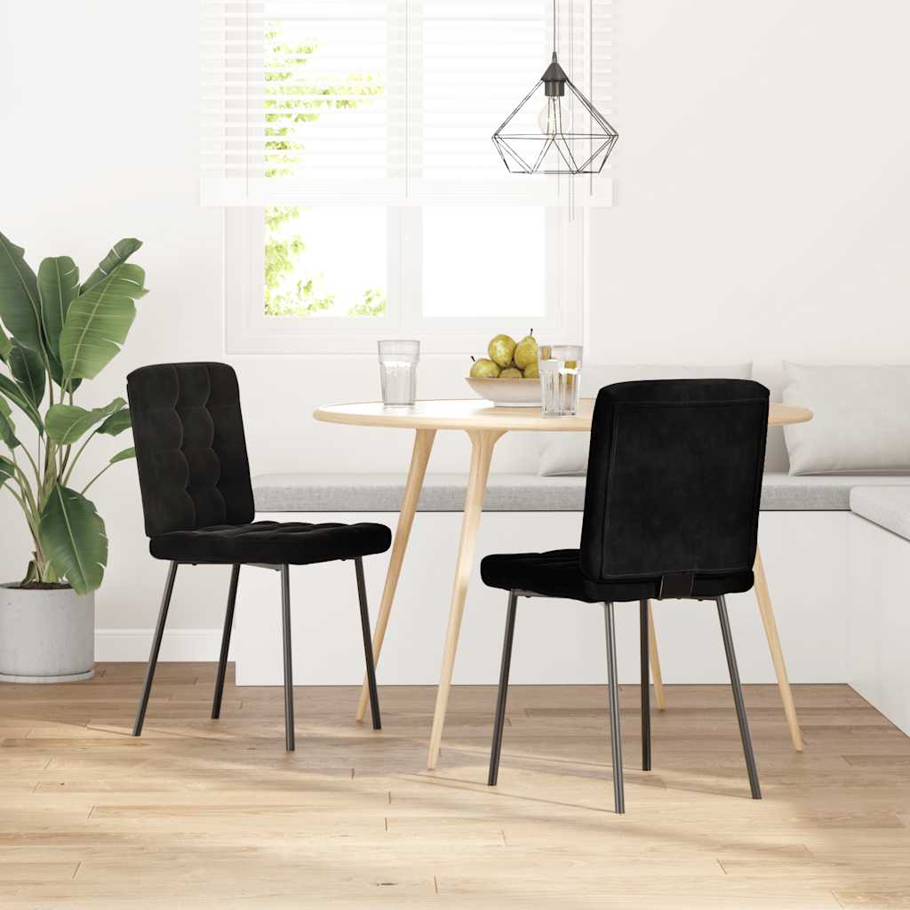 8721158632425_g_en_hd_1 vidaXL Dining Chairs 2 pcs Black Velvet - Image 2
