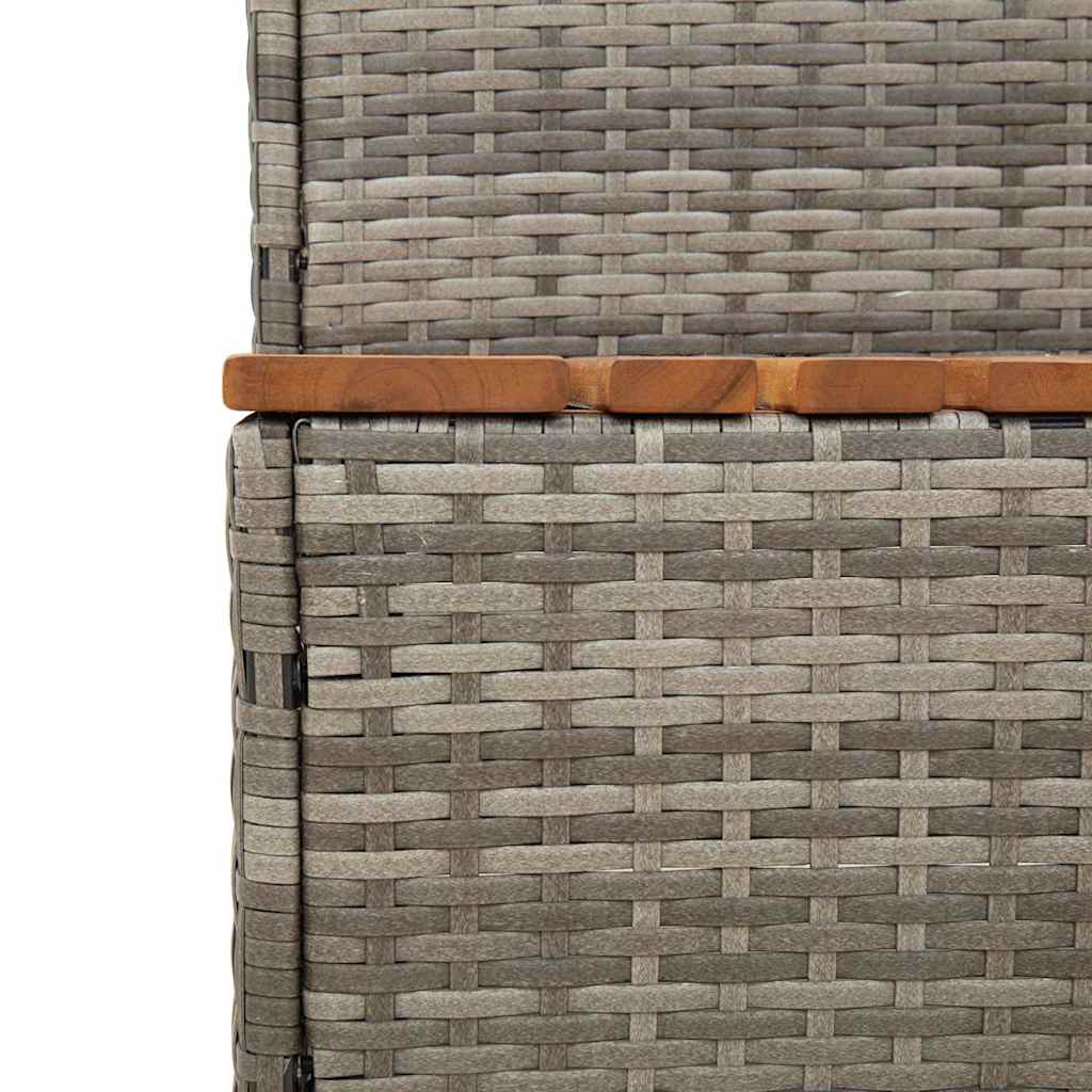 8721158645487_g_en_hd_6 vidaXL Hot Tub Step Grey 50x50x50.5 cm Poly Rattan and Solid Acacia - Image 7