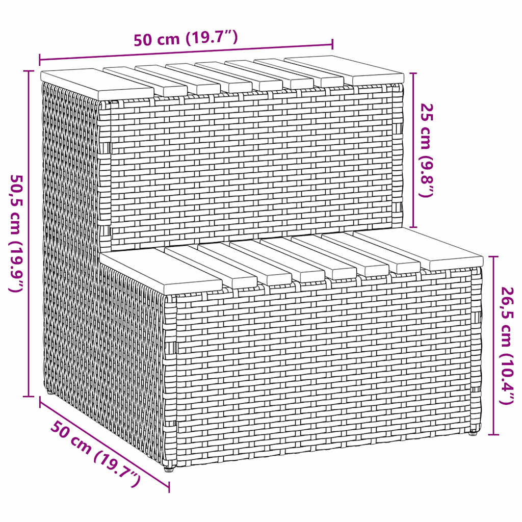 8721158645494_g_en_hd_8 vidaXL Hot Tub Step Beige 50x50x50.5 cm Poly Rattan and Solid Acacia - Image 9