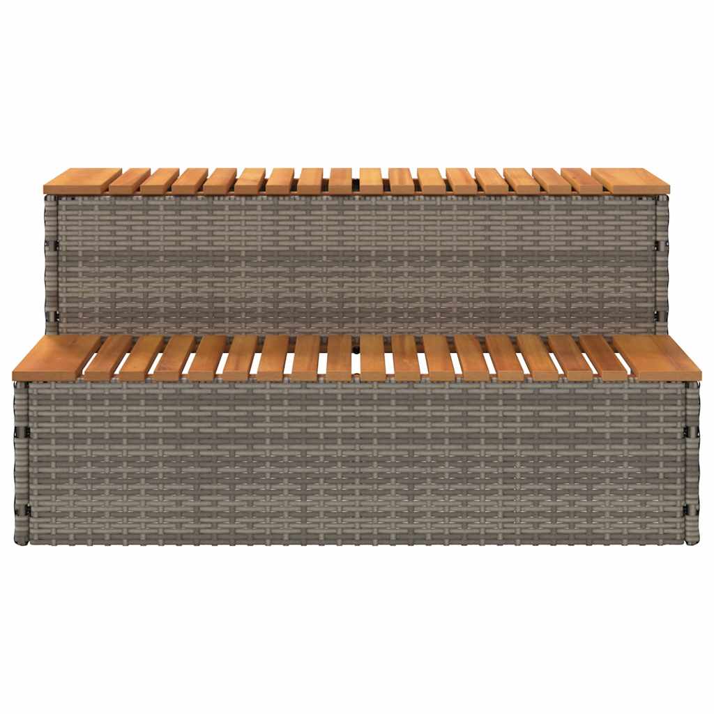 8721158645524_g_en_hd_3 vidaXL Hot Tub Step Grey 100x50x50.5 cm Poly Rattan and Solid Acacia - Image 4