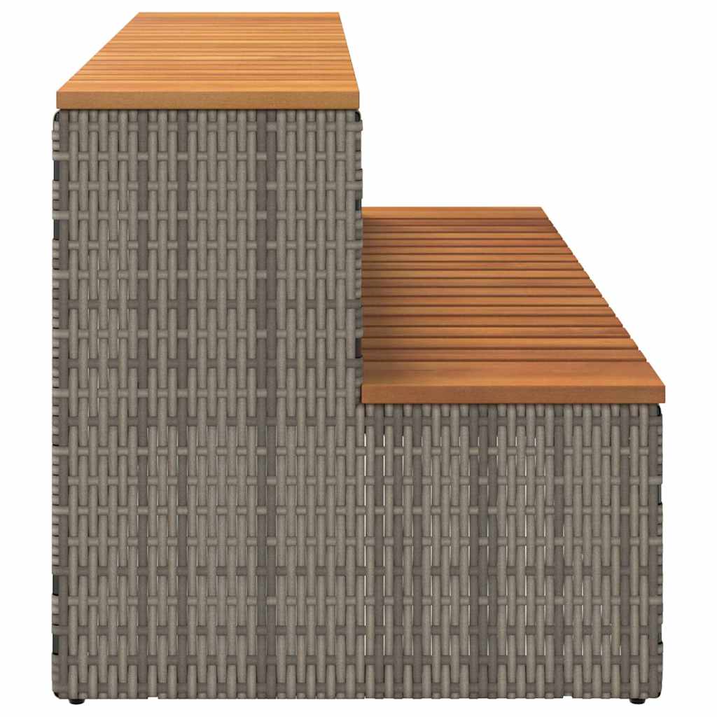 8721158645524_g_en_hd_4 vidaXL Hot Tub Step Grey 100x50x50.5 cm Poly Rattan and Solid Acacia - Image 5
