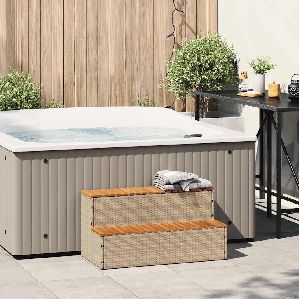 8721158645531_g_en_hd_1 vidaXL Hot Tub Step Beige 100x50x50.5 cm Poly Rattan and Solid Acacia - Image 2