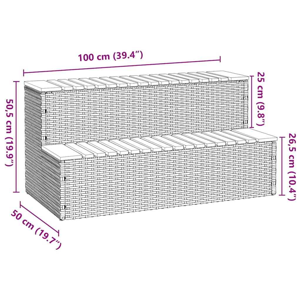 8721158645531_g_en_hd_8 vidaXL Hot Tub Step Beige 100x50x50.5 cm Poly Rattan and Solid Acacia - Image 9