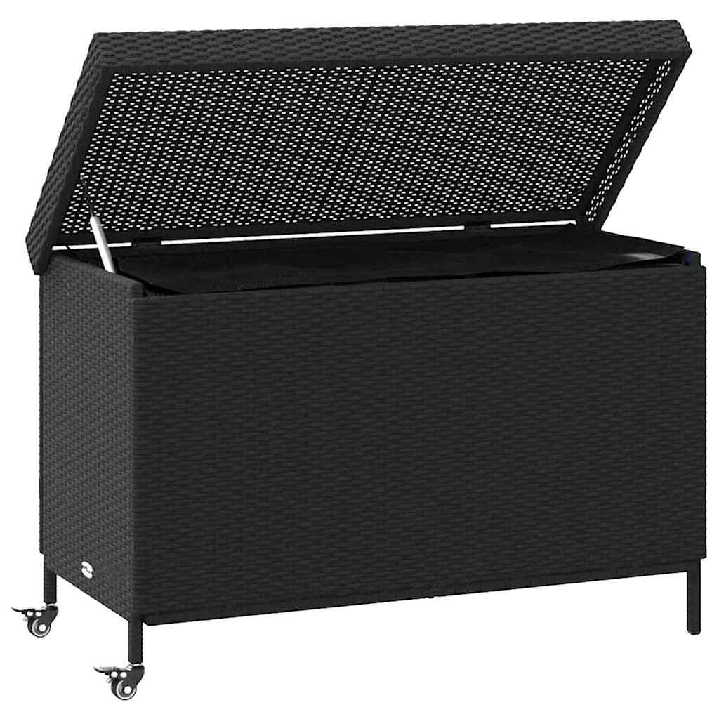 8721158648426_g_en_hd_1 vidaXL Garden Storage Box with Wheels Black 110x55x73 cm Poly Rattan - Image 3