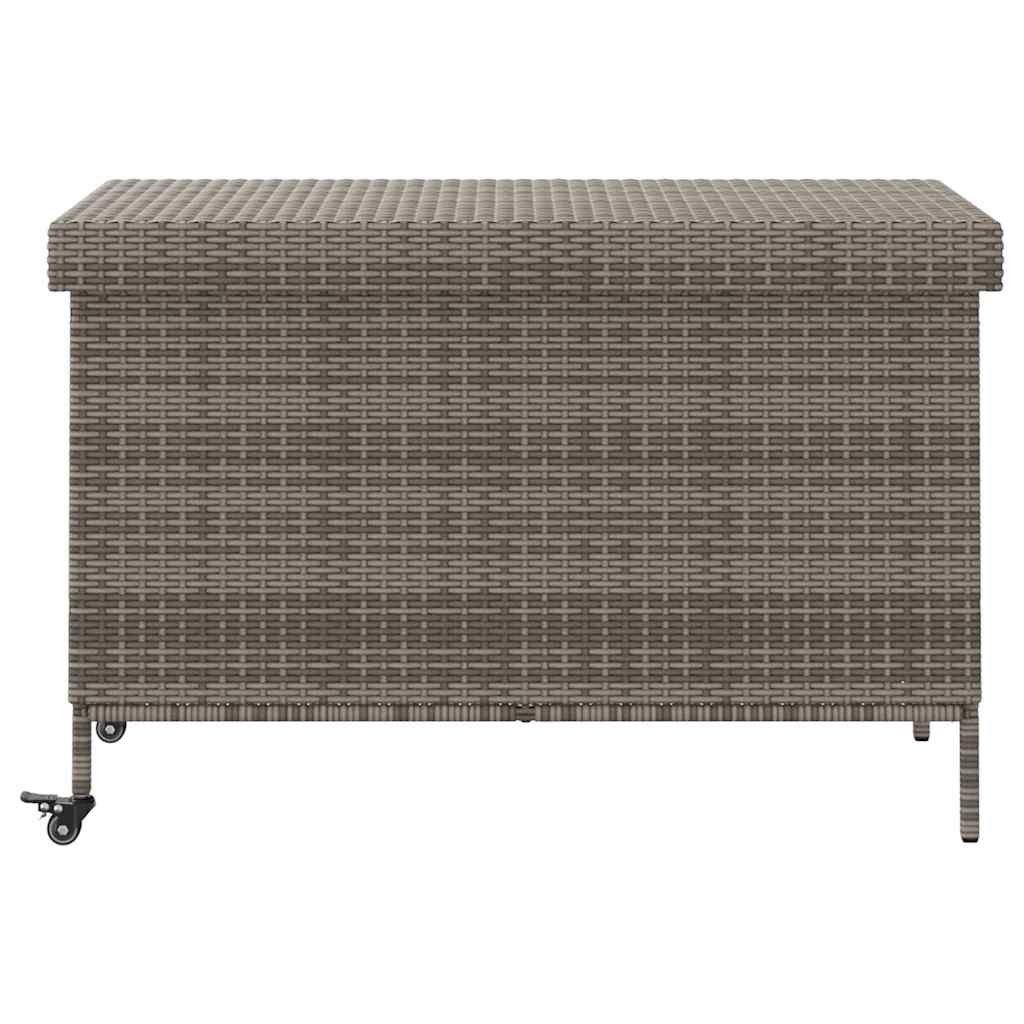 8721158648440_g_en_hd_2 vidaXL Garden Storage Box with Wheels Grey 110x55x73 cm Poly Rattan - Image 4