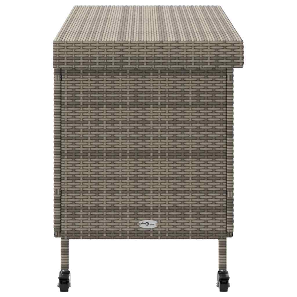 8721158648440_g_en_hd_3 vidaXL Garden Storage Box with Wheels Grey 110x55x73 cm Poly Rattan - Image 5