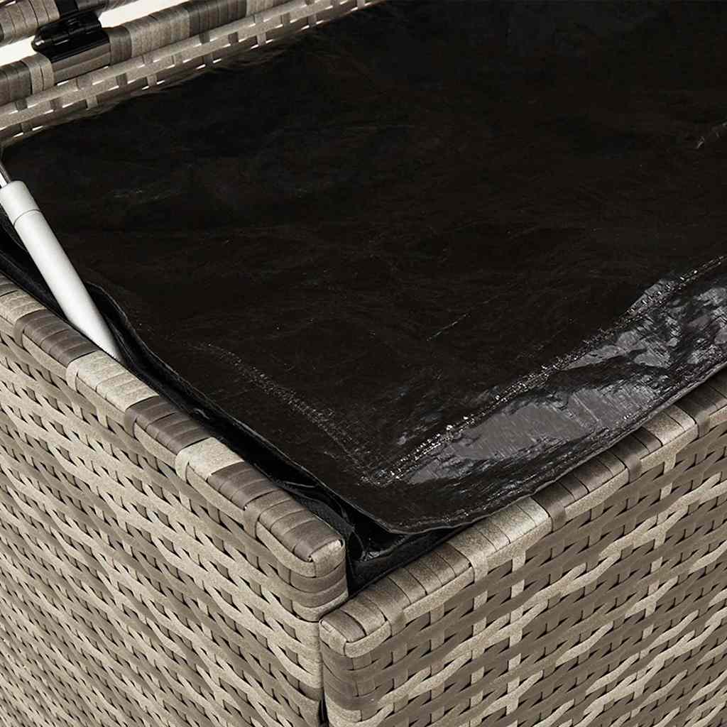 8721158648440_g_en_hd_6 vidaXL Garden Storage Box with Wheels Grey 110x55x73 cm Poly Rattan - Image 8