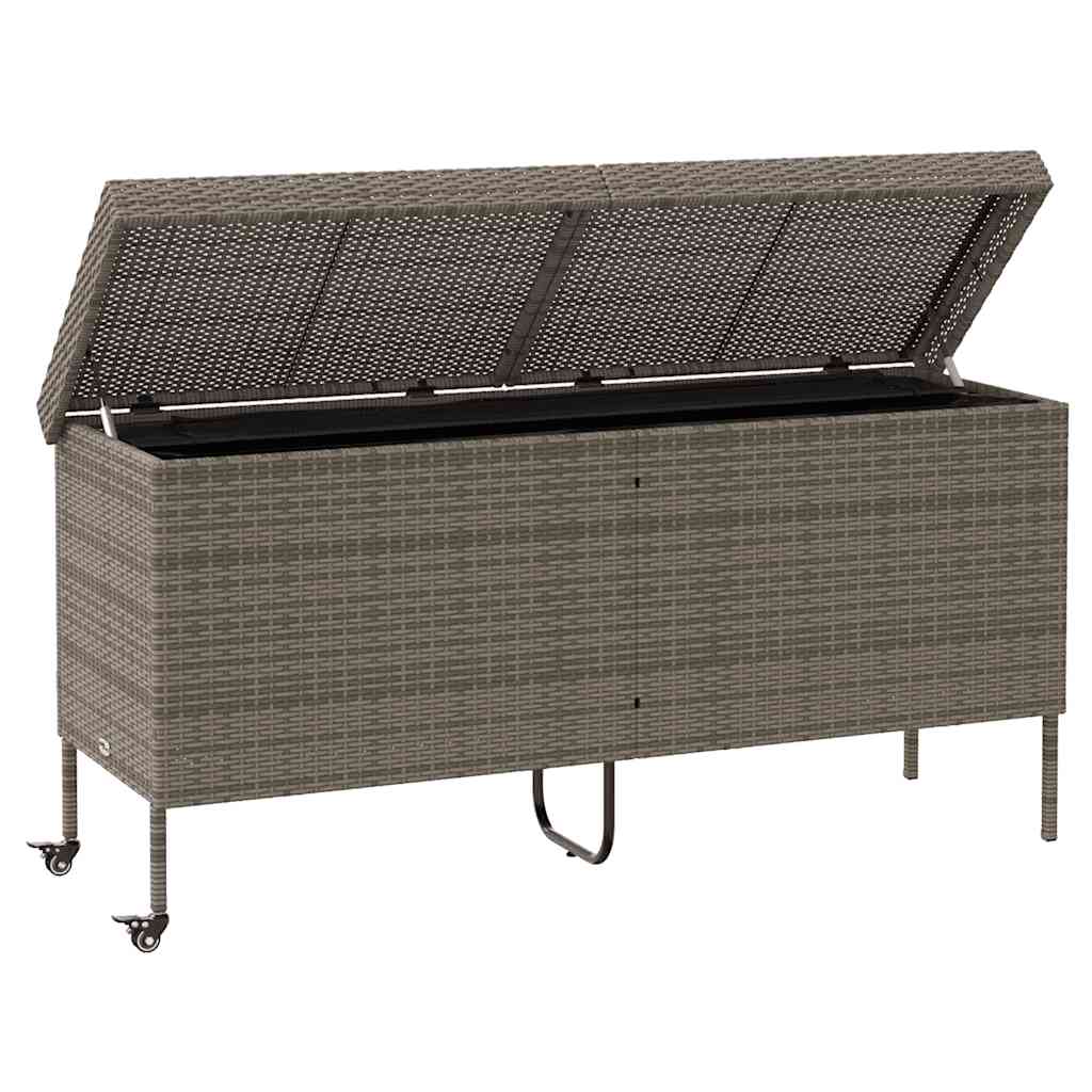 8721158648495_g_en_hd_2 vidaXL Garden Storage Box with Wheels Grey 160x55x75 cm Poly Rattan - Image 4