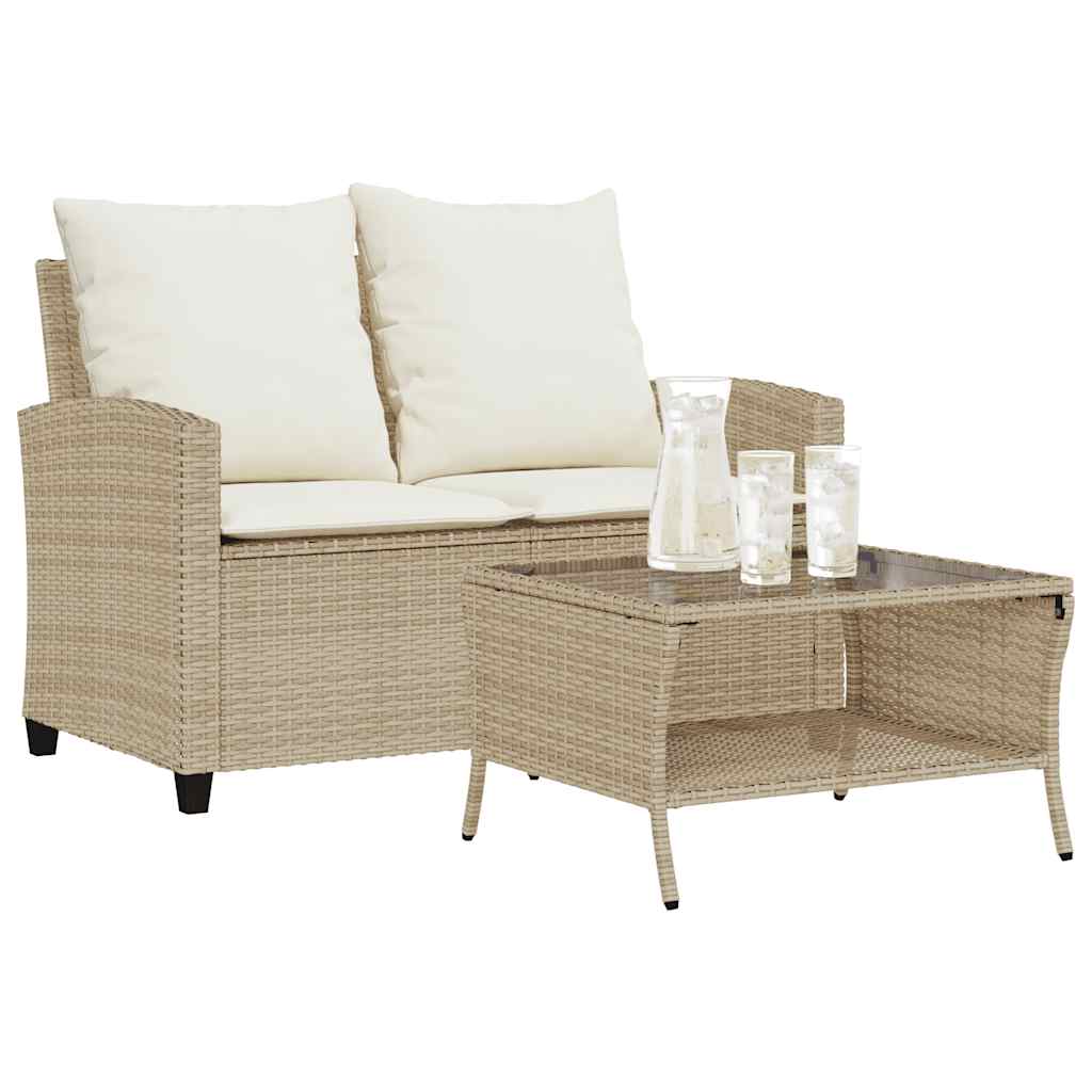 8721158652959_m_en_hd_1 vidaXL Garden Sofa 2-Seater with Cushions&Table Beige Poly Rattan - Image 1