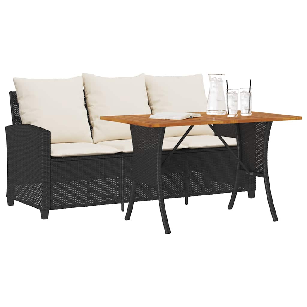 8721158653000_m_en_hd_1 vidaXL Garden Sofa 3-Seater with Cushions&Table Black Poly Rattan - Image 1
