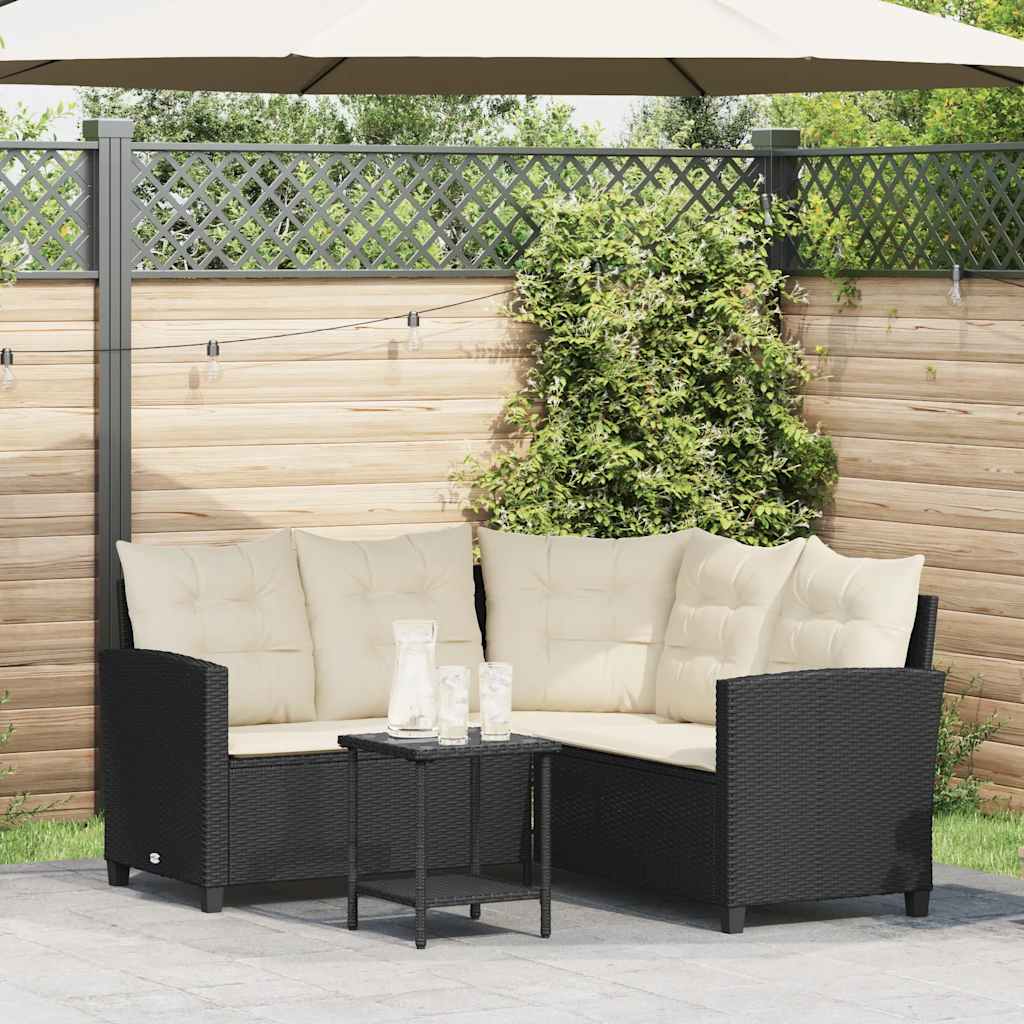 8721158653154_m_en_hd_1 vidaXL Garden Sofa with Table&Cushions L-shaped Black Poly Rattan - Image 1