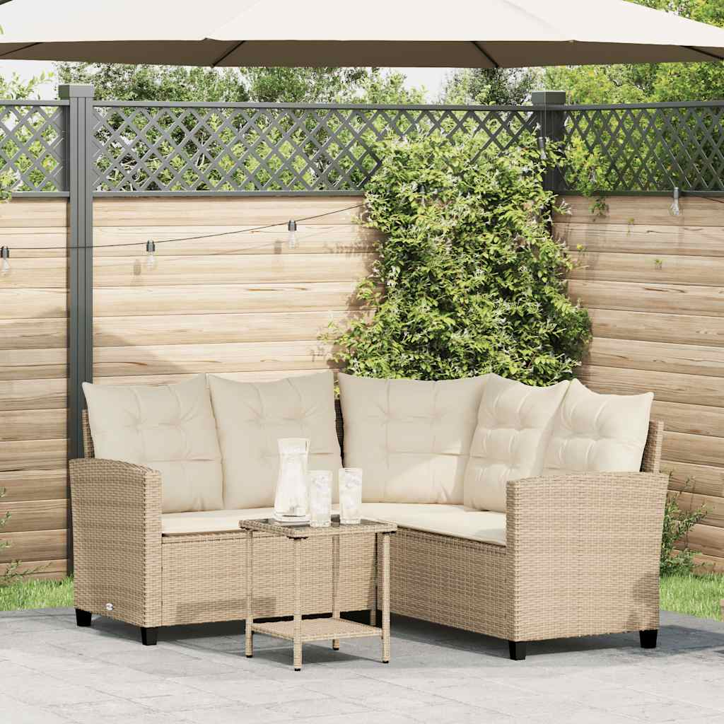 8721158653192_m_en_hd_1 vidaXL Garden Sofa with Table&Cushions L-shaped Beige Poly Rattan - Image 1