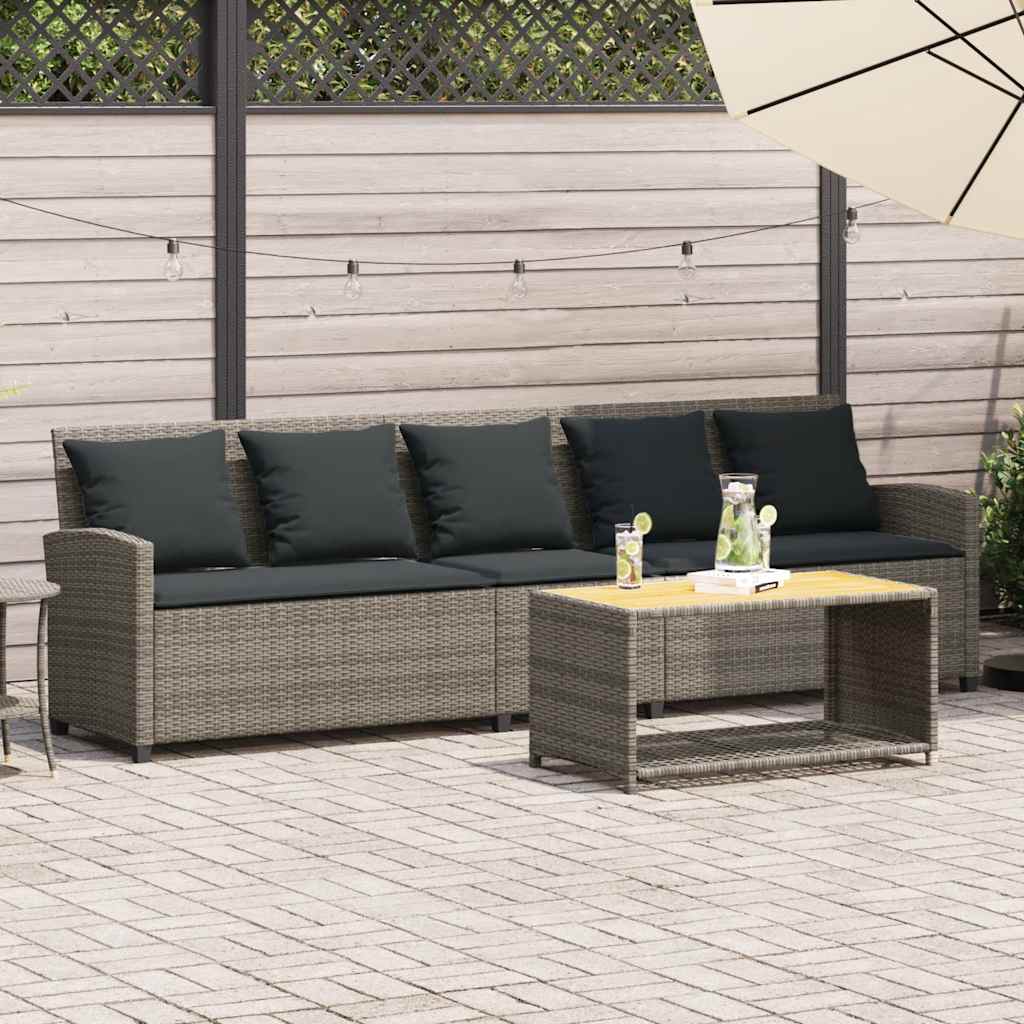 8721158655530_m_en_hd_1 vidaXL Garden Sofa 5-Seater with Cushions Grey Poly Rattan - Image 1