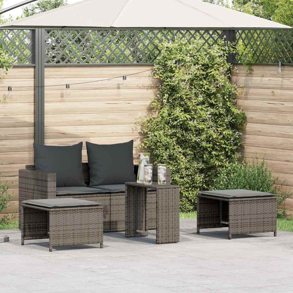 8721158656049_m_en_hd_1 vidaXL 5 Piece Garden Sofa Set with Cushions Stackable Grey Poly Rattan - Image 1