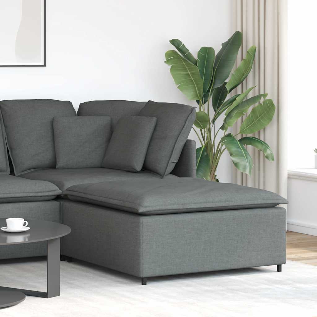 8721158657237_m_en_hd_1 vidaXL Modular Sofa Footstool Module Dark Grey 100x100x48 cm - Image 1