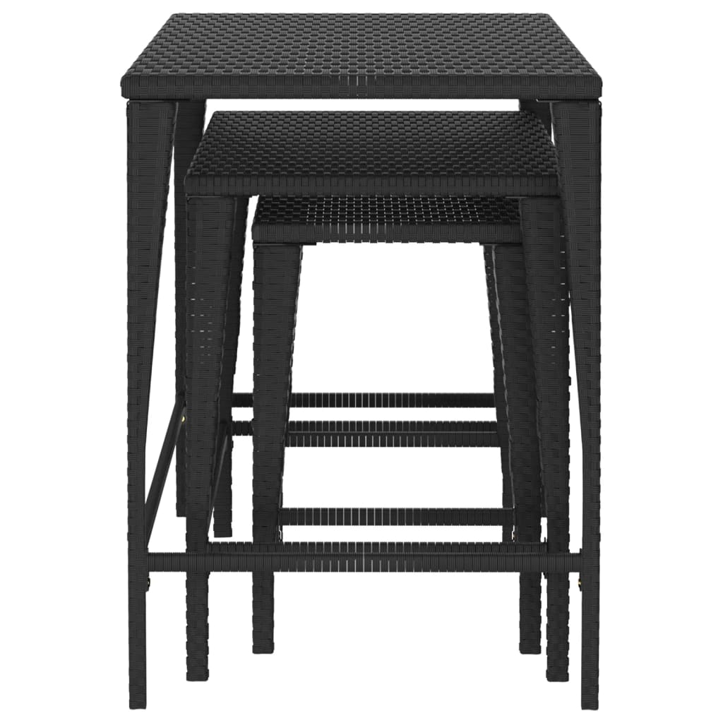 8721158659934_g_en_hd_2 vidaXL Garden Nesting Tables 3 pcs Black Poly Rattan - Image 4