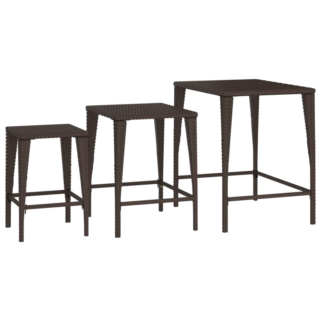 8721158659941_g_en_hd_4 vidaXL Garden Nesting Tables 3 pcs Brown Poly Rattan - Image 6