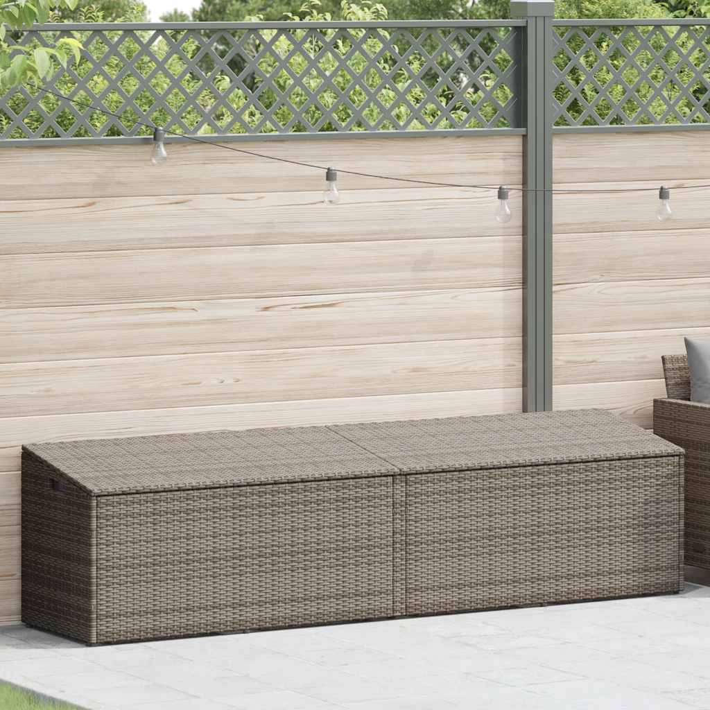 8721158667090_g_en_hd_1 vidaXL Garden Storage Box Grey 220x50x58 cm Poly Rattan - Image 2