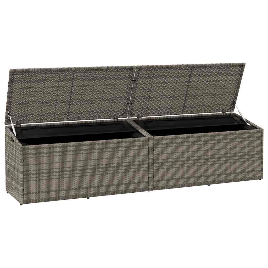 8721158667090_g_en_hd_3 vidaXL Garden Storage Box Grey 220x50x58 cm Poly Rattan - Image 4
