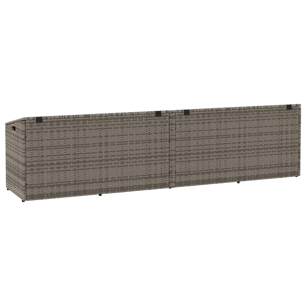 8721158667090_g_en_hd_5 vidaXL Garden Storage Box Grey 220x50x58 cm Poly Rattan - Image 6