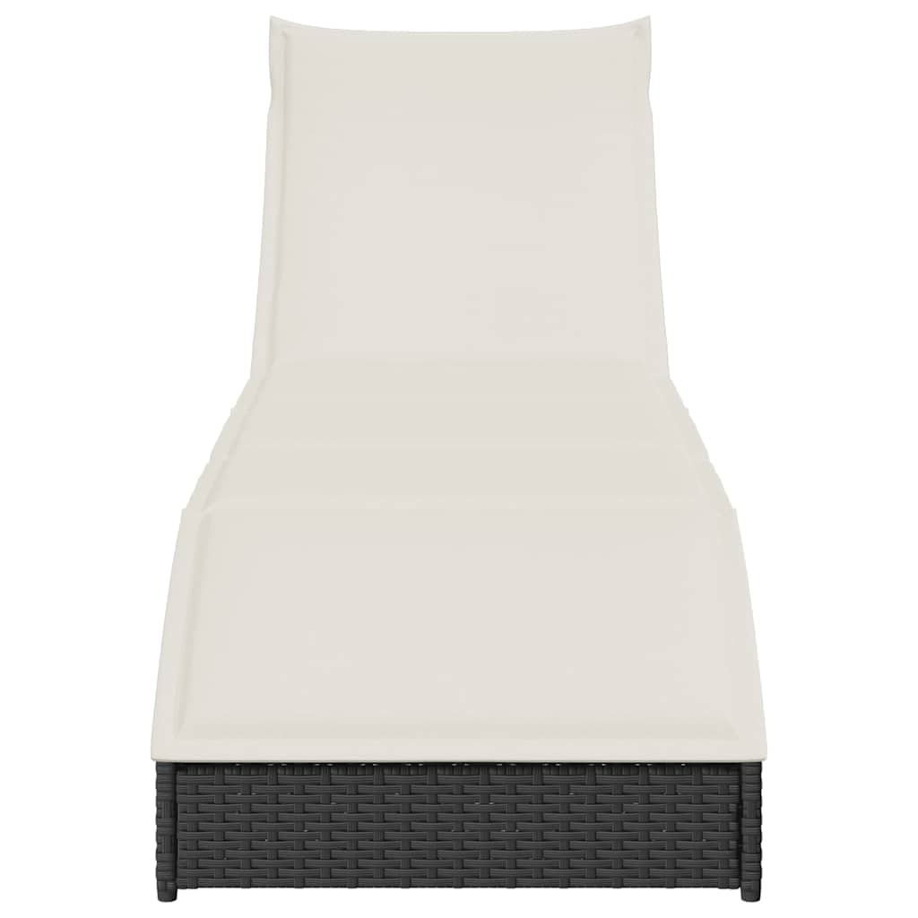 8721158667267_g_en_hd_4 vidaXL Folding Sun Lounger with Cushion and Storage Black Poly Rattan - Image 5