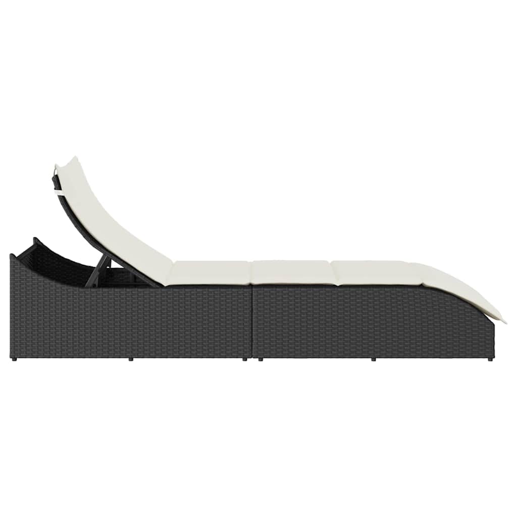 8721158667267_g_en_hd_5 vidaXL Folding Sun Lounger with Cushion and Storage Black Poly Rattan - Image 6