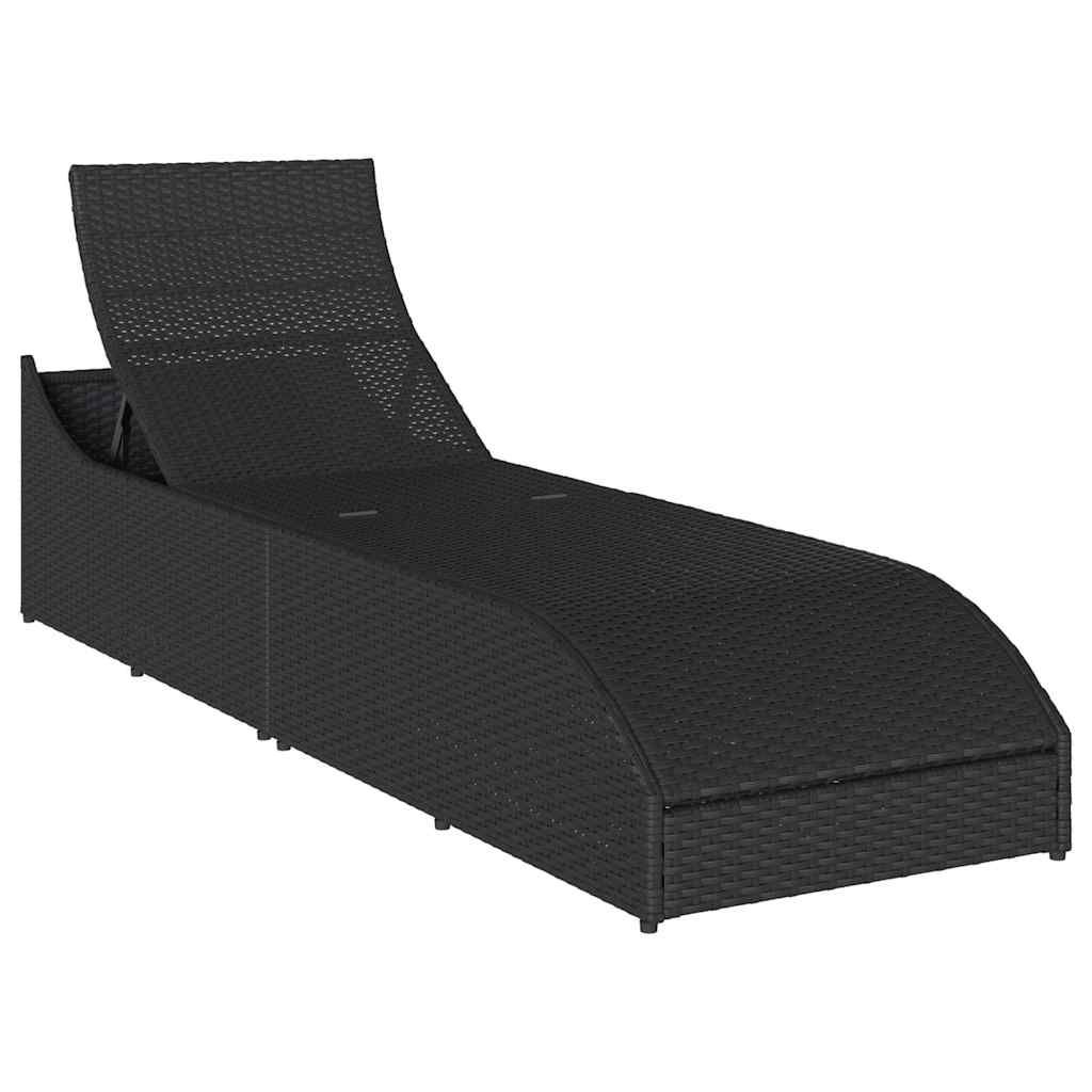 8721158667267_g_en_hd_9 vidaXL Folding Sun Lounger with Cushion and Storage Black Poly Rattan - Image 10