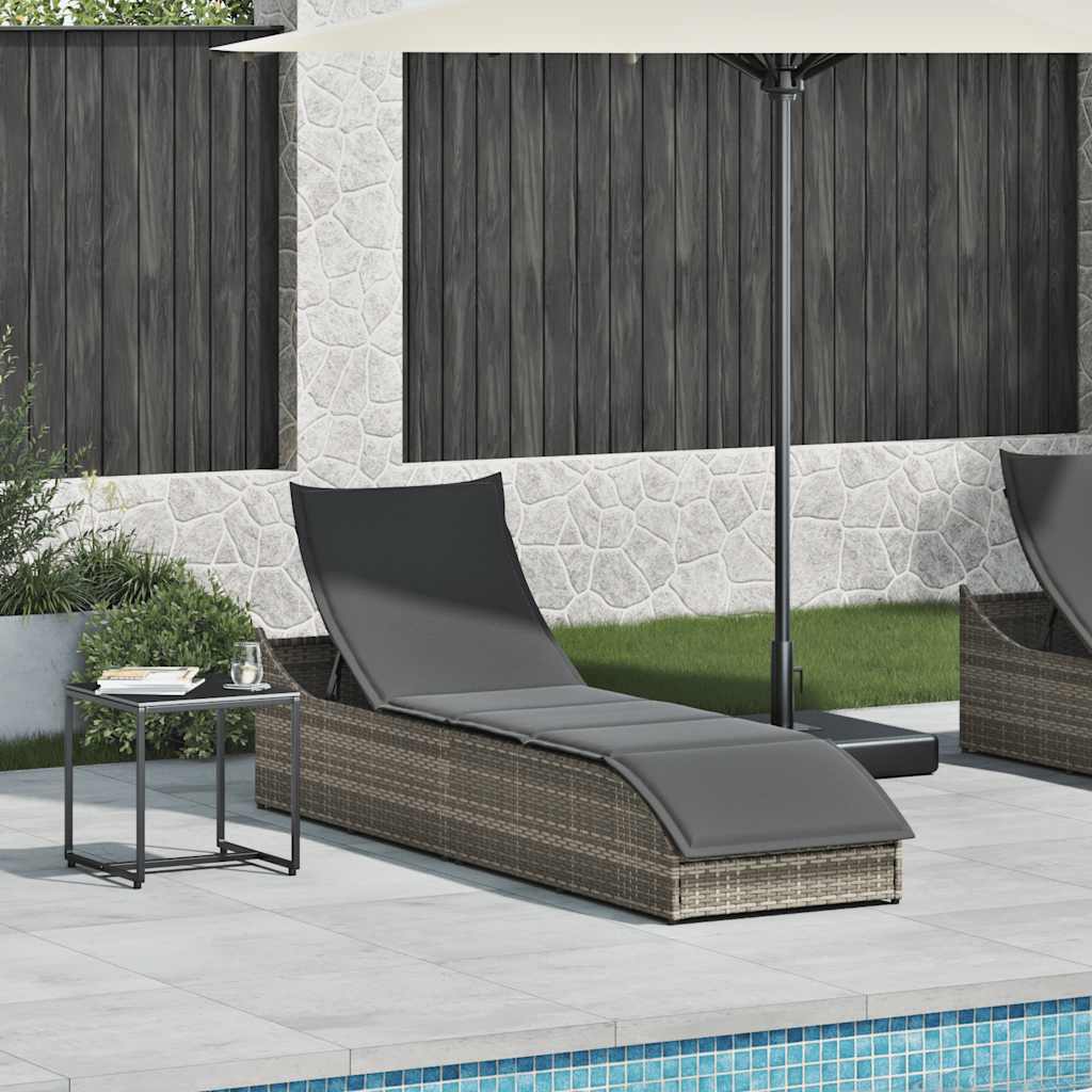8721158667281_g_en_hd_1 vidaXL Folding Sun Lounger with Cushion and Storage Grey Poly Rattan - Image 2