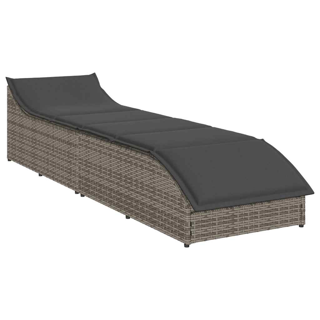 8721158667281_g_en_hd_3 vidaXL Folding Sun Lounger with Cushion and Storage Grey Poly Rattan - Image 4