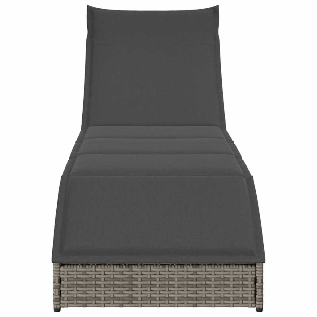 8721158667281_g_en_hd_4 vidaXL Folding Sun Lounger with Cushion and Storage Grey Poly Rattan - Image 5