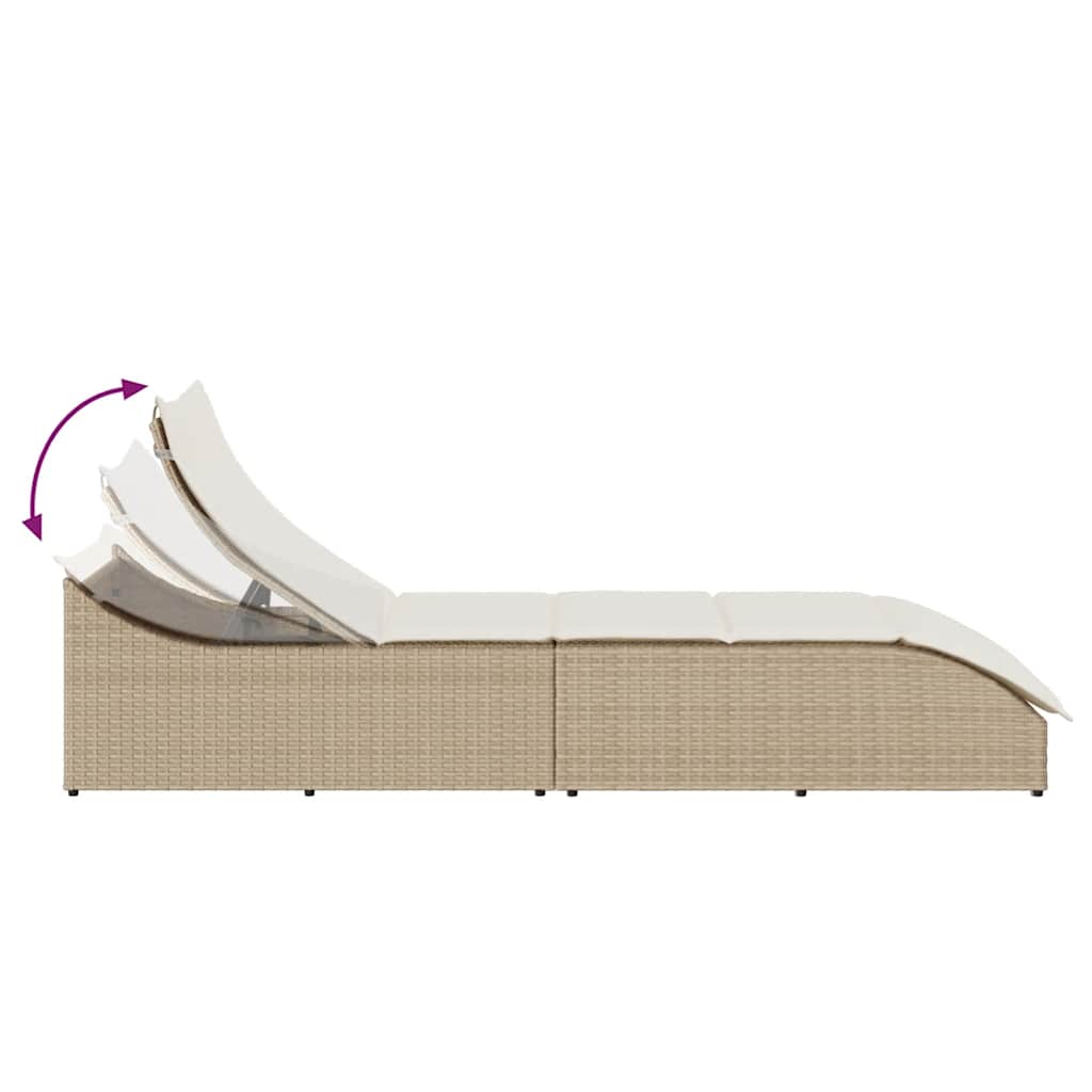8721158667304_g_en_hd_7 vidaXL Folding Sun Lounger with Cushion and Storage Beige Poly Rattan - Image 8