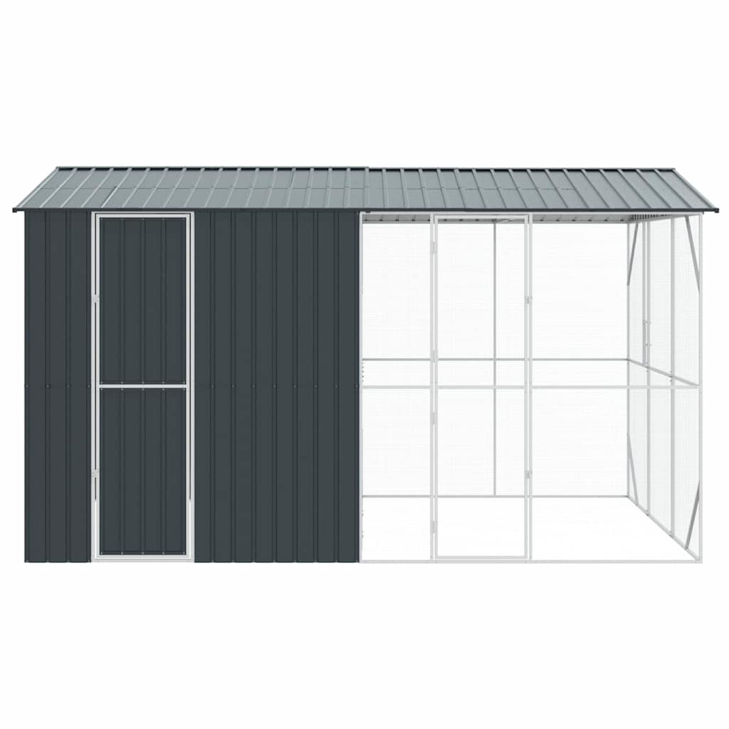 8721158673718_wbg-fr_en_hd_2 vidaXL Bird Cage Anthracite 430 x 310 x 247 cm Galvanised steel - Image 6