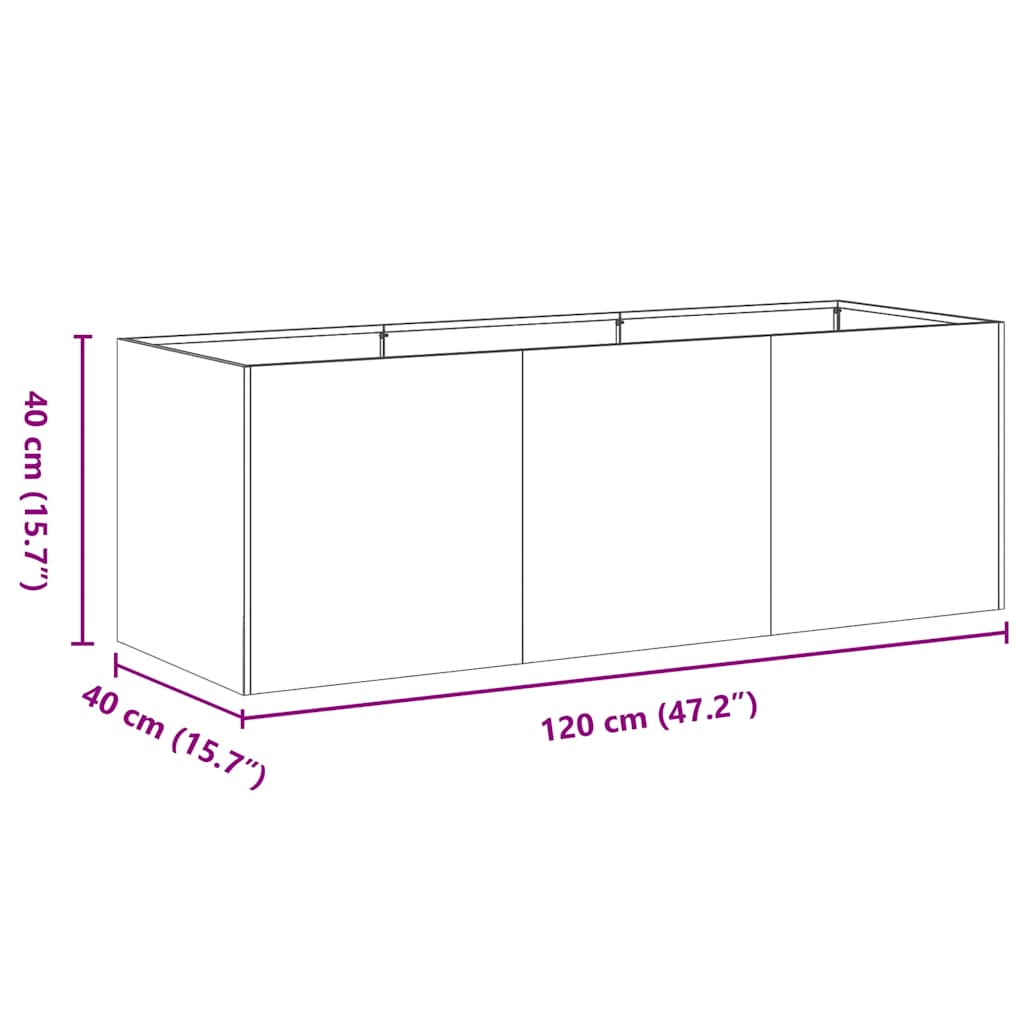 8721158675583_g_en_hd_7 vidaXL Planter Black 120x40x40 cm Cold-rolled Steel - Image 9