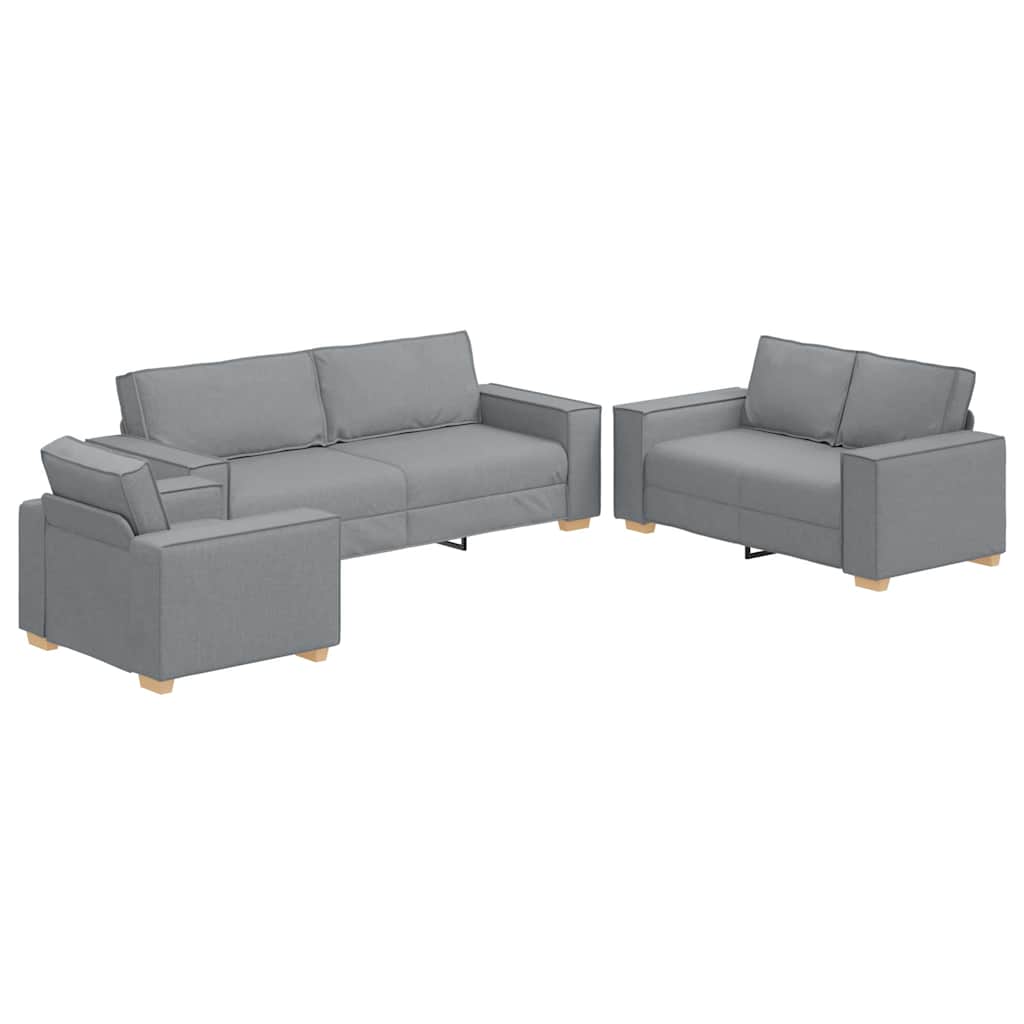 8721158677884_wbg-an-m_en_hd_4 vidaXL Sofa Set with Cushion 3 pcs Grey 220 x 78 x 84 cm Fabric - Image 2