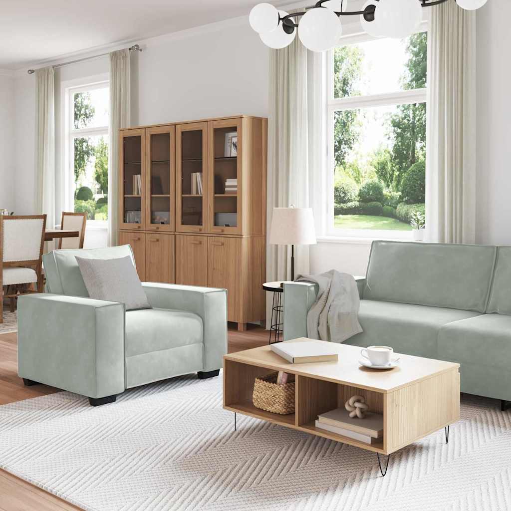8721158677976_mo-im_en_hd_2 vidaXL Sofa Set with Cushion 3 pcs Grey 220 x 78 x 84 cm Velvet - Image 3