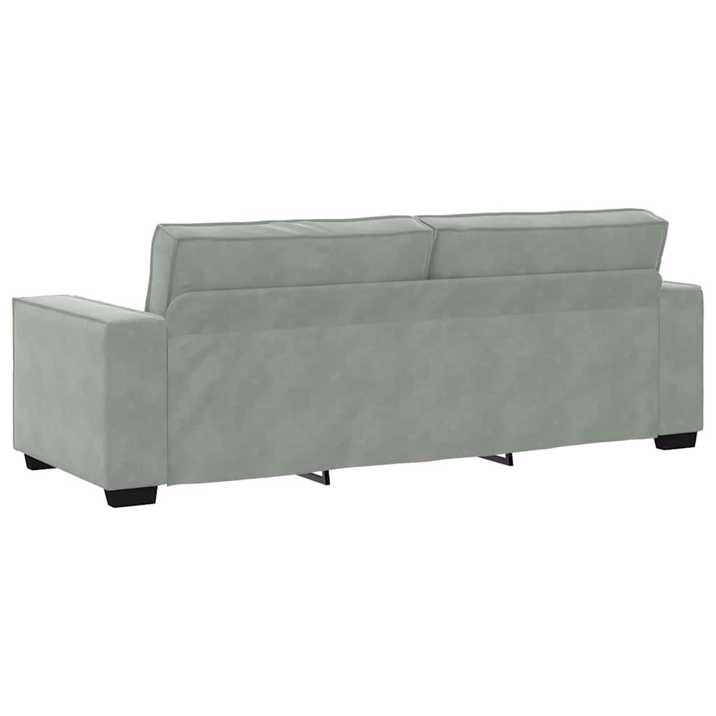 8721158677976_wbg-ba_en_hd_4 vidaXL Sofa Set with Cushion 3 pcs Grey 220 x 78 x 84 cm Velvet - Image 8