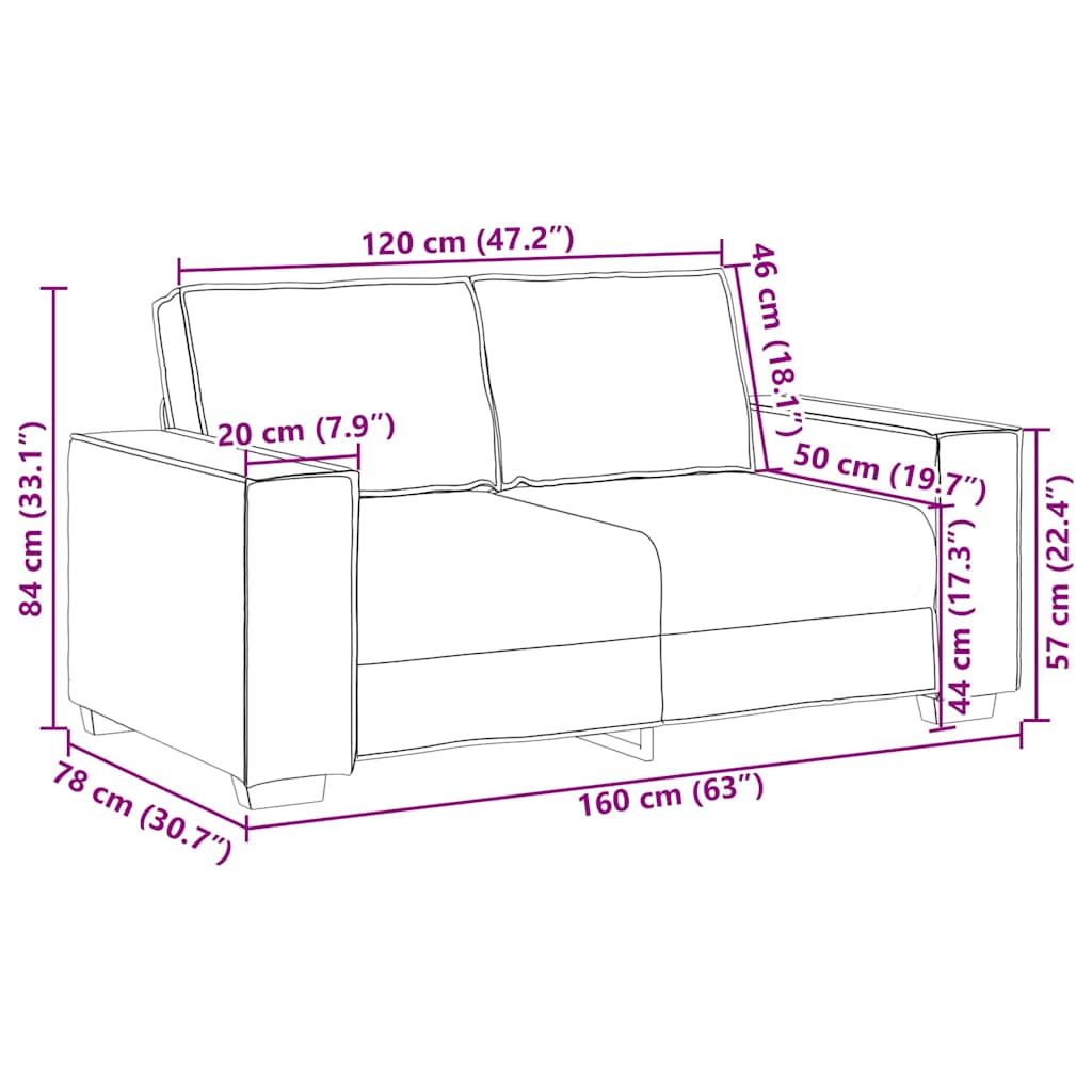8721158677976_wbg-siz_en_hd_2 vidaXL Sofa Set with Cushion 3 pcs Grey 220 x 78 x 84 cm Velvet - Image 12