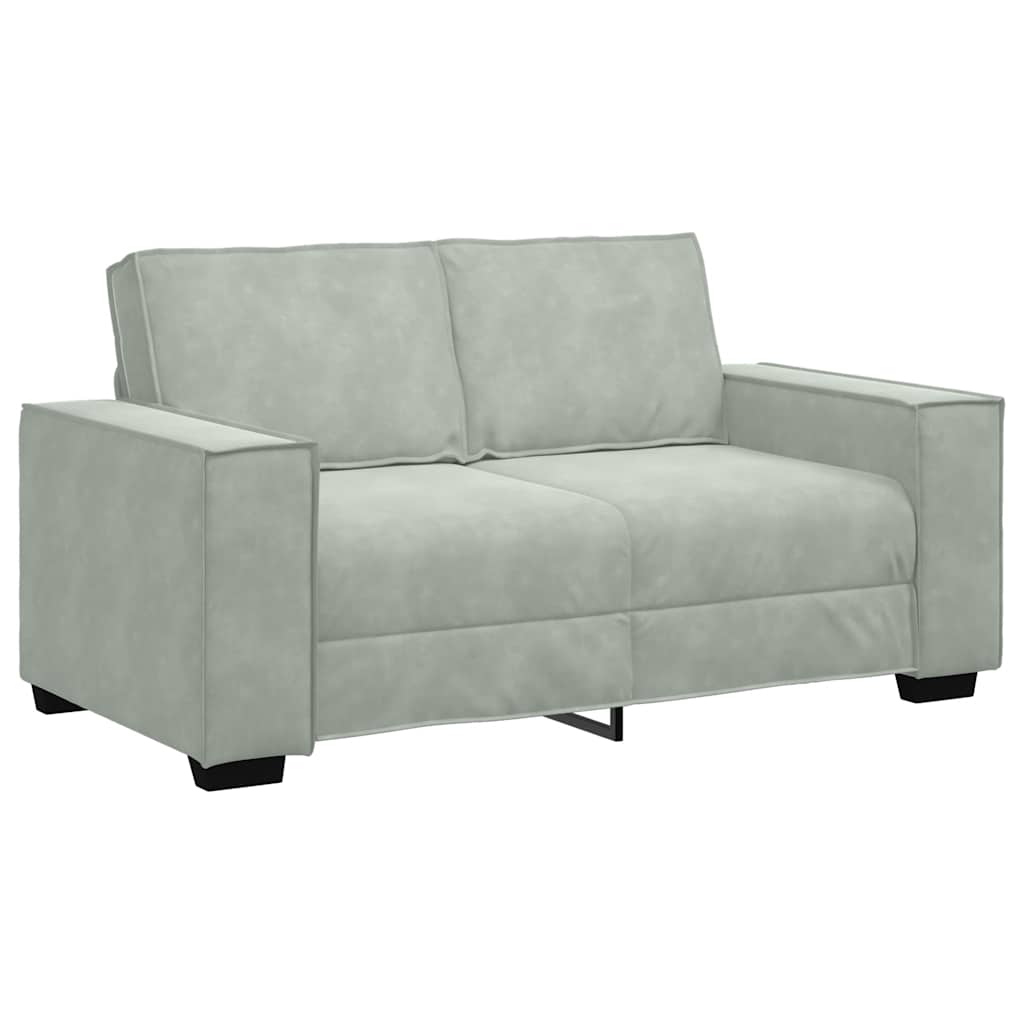 8721158678799_g_en_hd_2 vidaXL 2 Piece Sofa Set with Cushions Light Grey Velvet - Image 4