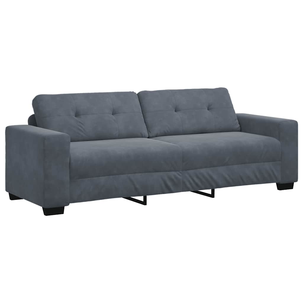 8721158679017_g_en_hd_3 vidaXL 2 Piece Sofa Set with Cushions Dark Grey Velvet - Image 5
