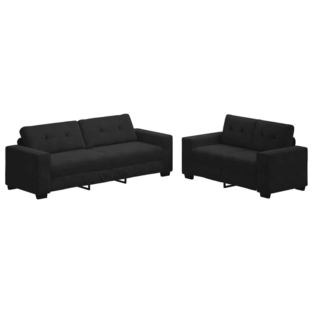 8721158679055_a_en_hd_1 vidaXL 2 Piece Sofa Set with Cushions Black Velvet - Image 2
